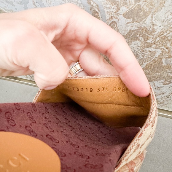 Gucci Canvas GG Monogram Angelina Platform Slide Sandals - Picture 8 of 9